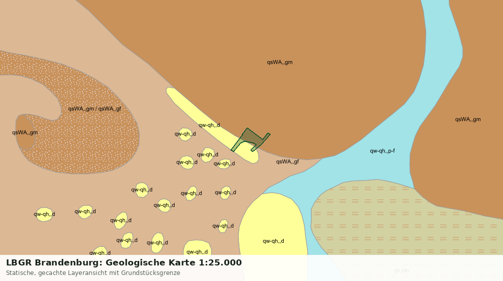 Statische Kartenansicht: LBGR Brandenburg: Geologische Karte 1:25.000