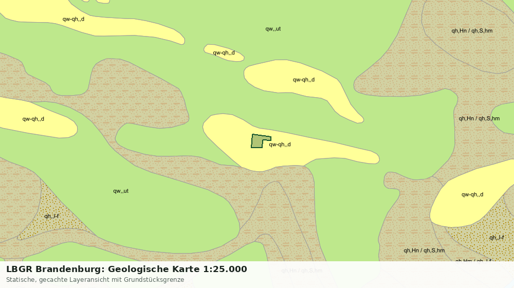 Statische Kartenansicht: LBGR Brandenburg: Geologische Karte 1:25.000