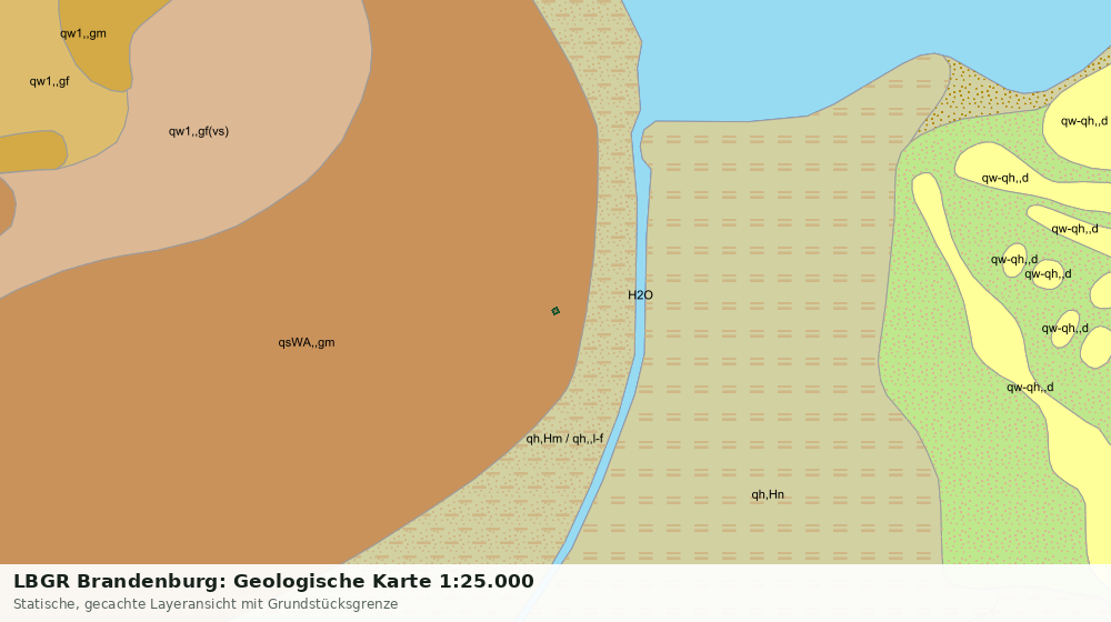 Statische Kartenansicht: LBGR Brandenburg: Geologische Karte 1:25.000