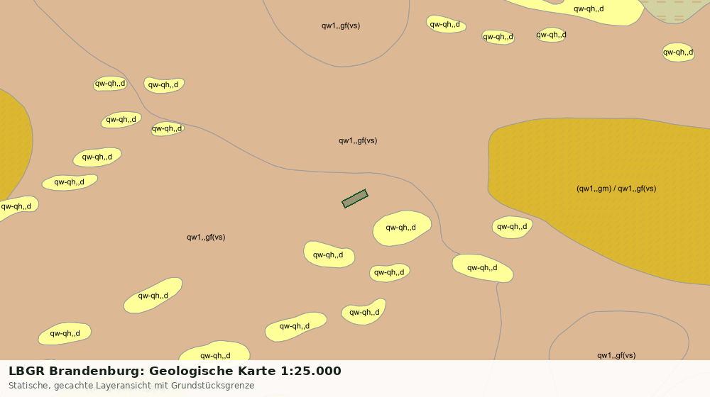 Statische Kartenansicht: LBGR Brandenburg: Geologische Karte 1:25.000