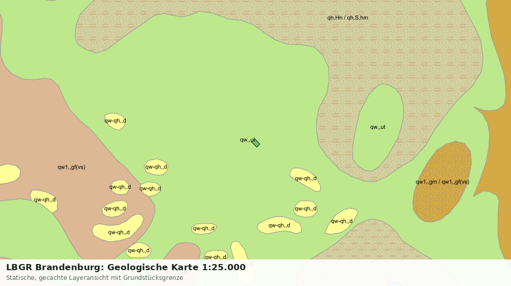 Statische Kartenansicht: LBGR Brandenburg: Geologische Karte 1:25.000