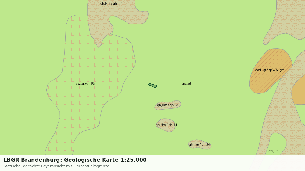 Statische Kartenansicht: LBGR Brandenburg: Geologische Karte 1:25.000