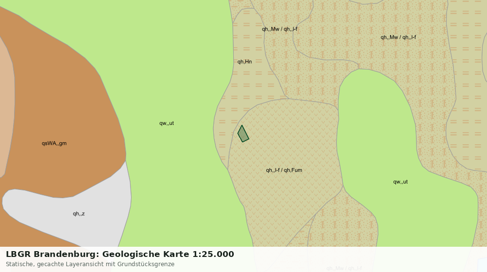 Statische Kartenansicht: LBGR Brandenburg: Geologische Karte 1:25.000