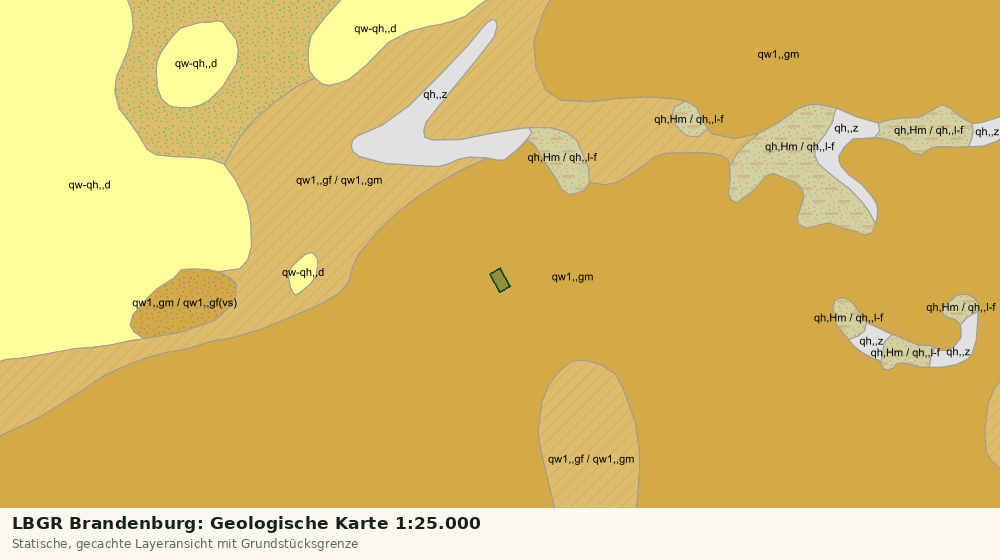 Statische Kartenansicht: LBGR Brandenburg: Geologische Karte 1:25.000