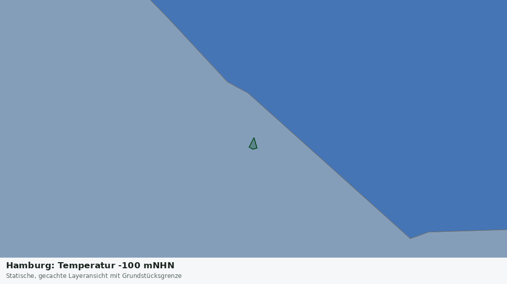 Statische Kartenansicht: Hamburg: Temperatur -100 mNHN