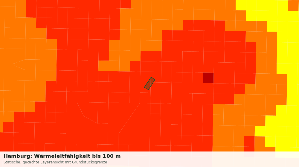 Statische Kartenansicht: Hamburg: Wärmeleitfähigkeit bis 100 m