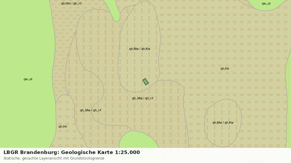 Statische Kartenansicht: LBGR Brandenburg: Geologische Karte 1:25.000