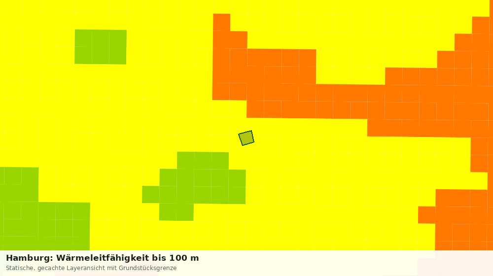 Statische Kartenansicht: Hamburg: Wärmeleitfähigkeit bis 100 m