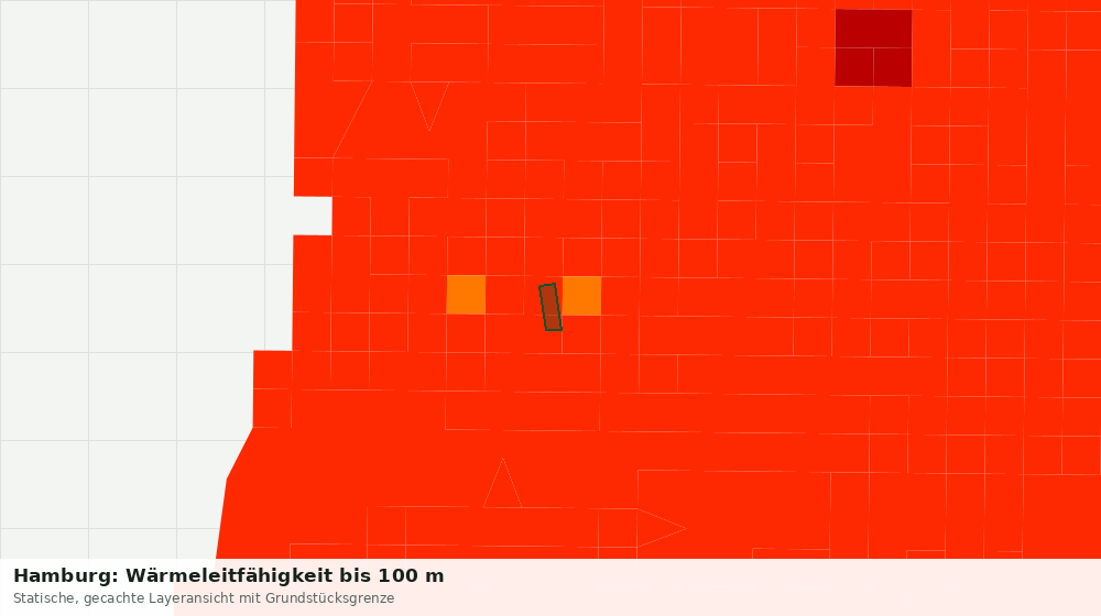 Statische Kartenansicht: Hamburg: Wärmeleitfähigkeit bis 100 m