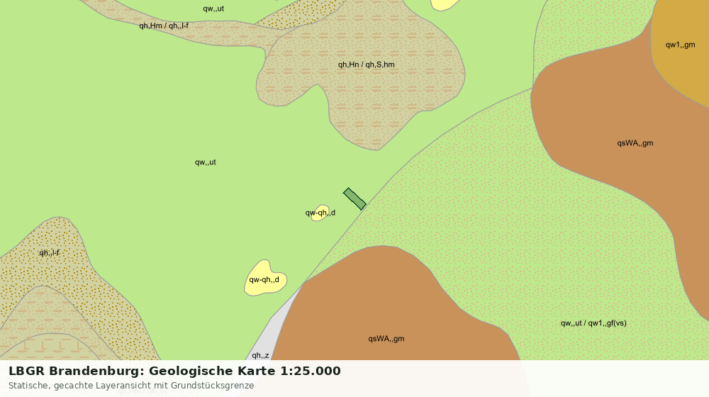 Statische Kartenansicht: LBGR Brandenburg: Geologische Karte 1:25.000