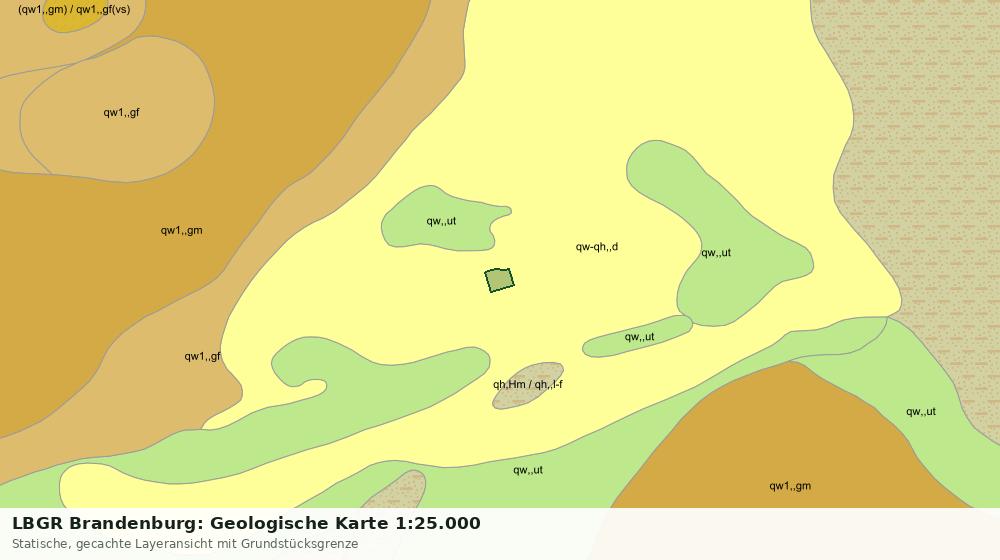 Statische Kartenansicht: LBGR Brandenburg: Geologische Karte 1:25.000