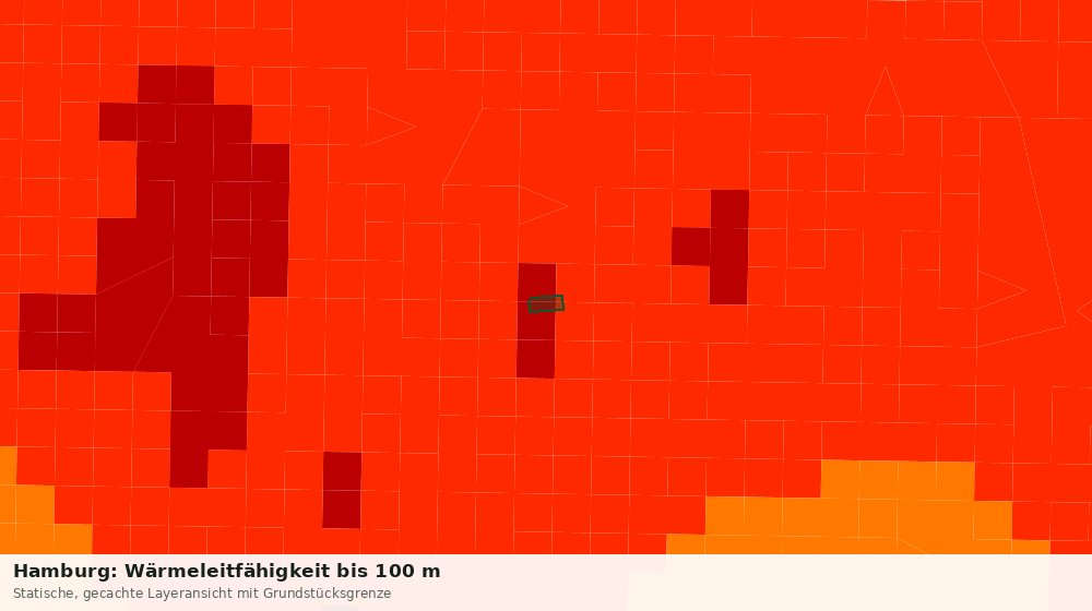Statische Kartenansicht: Hamburg: Wärmeleitfähigkeit bis 100 m