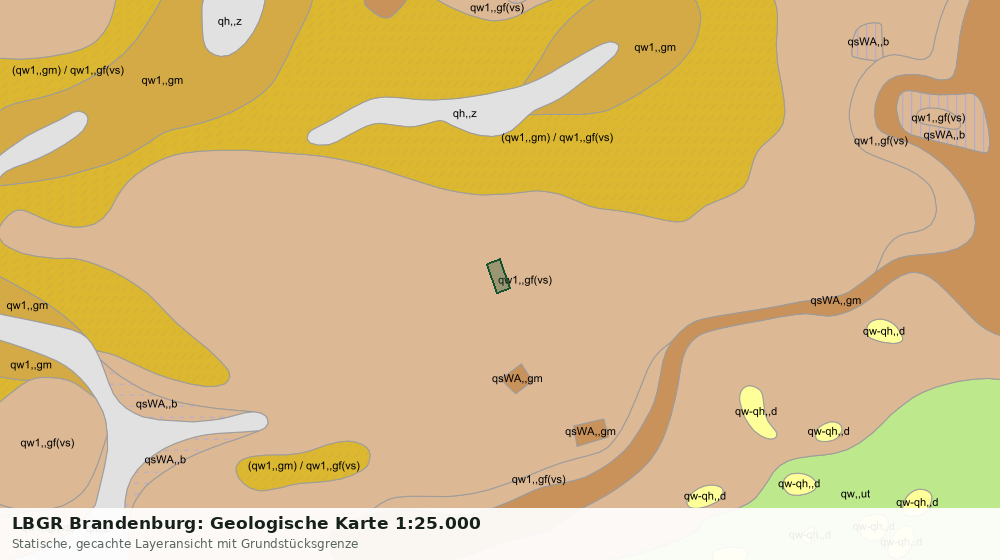 Statische Kartenansicht: LBGR Brandenburg: Geologische Karte 1:25.000