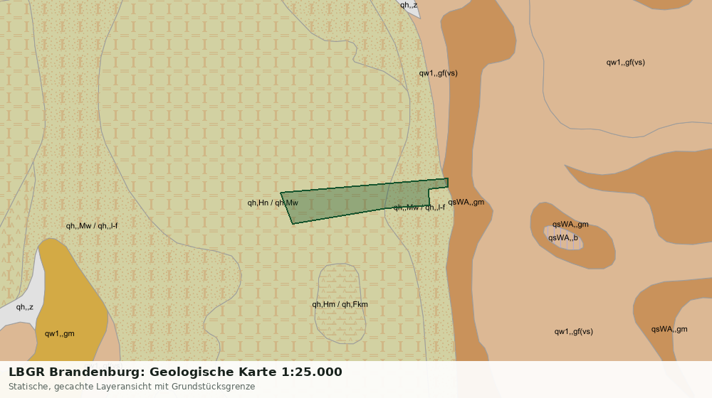 Statische Kartenansicht: LBGR Brandenburg: Geologische Karte 1:25.000