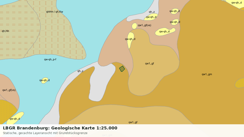Statische Kartenansicht: LBGR Brandenburg: Geologische Karte 1:25.000