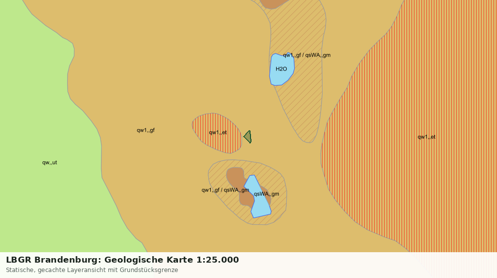 Statische Kartenansicht: LBGR Brandenburg: Geologische Karte 1:25.000