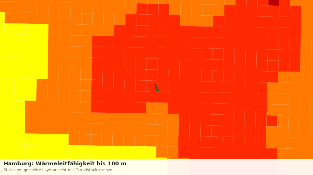 Statische Kartenansicht: Hamburg: Wärmeleitfähigkeit bis 100 m