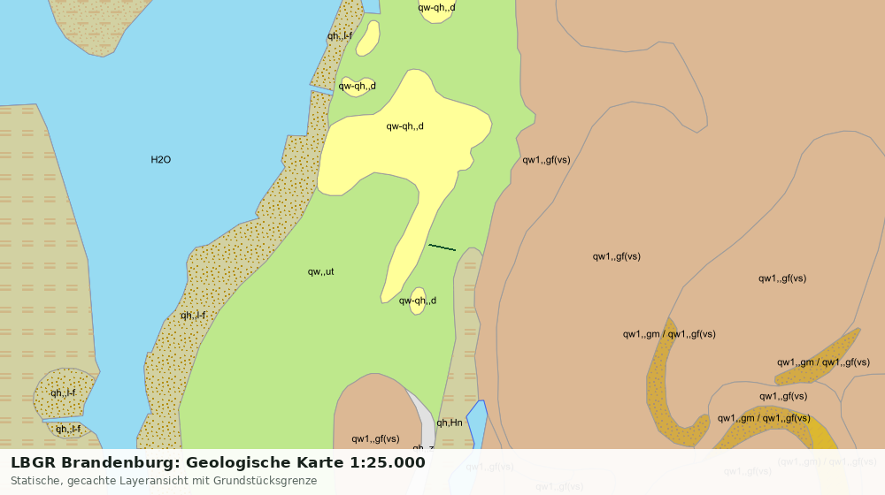 Statische Kartenansicht: LBGR Brandenburg: Geologische Karte 1:25.000