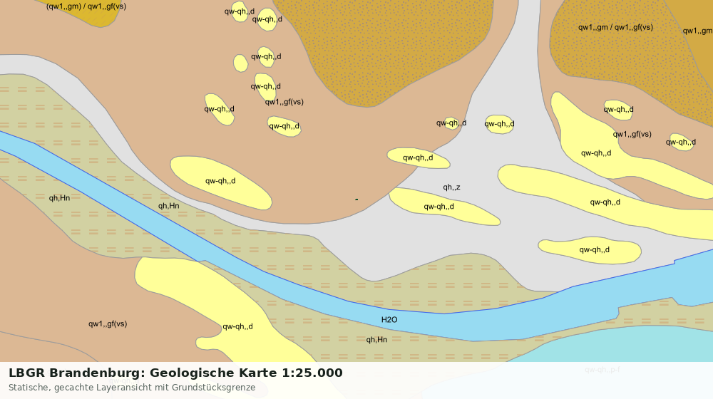 Statische Kartenansicht: LBGR Brandenburg: Geologische Karte 1:25.000