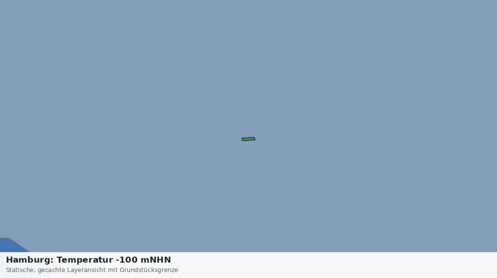 Statische Kartenansicht: Hamburg: Temperatur -100 mNHN