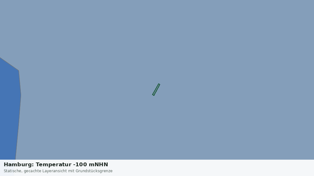 Statische Kartenansicht: Hamburg: Temperatur -100 mNHN