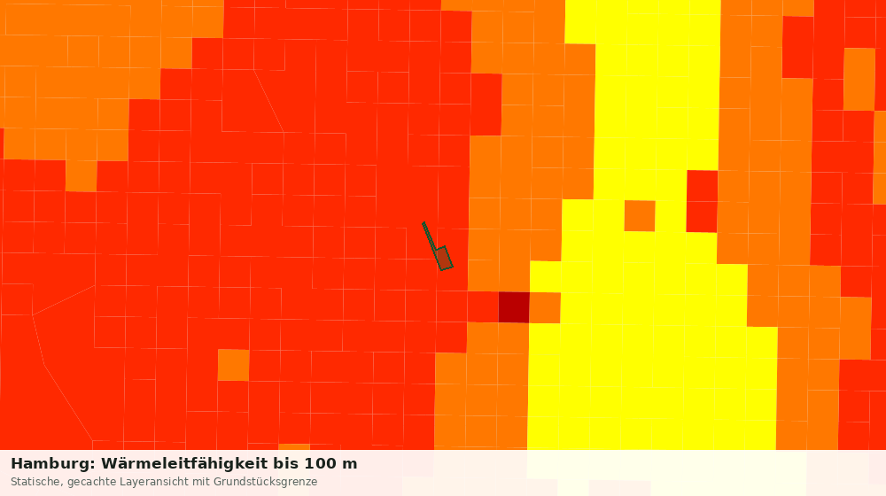 Statische Kartenansicht: Hamburg: Wärmeleitfähigkeit bis 100 m