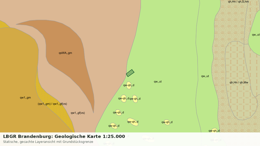 Statische Kartenansicht: LBGR Brandenburg: Geologische Karte 1:25.000