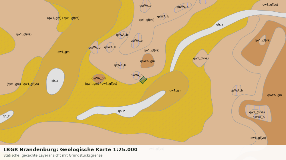 Statische Kartenansicht: LBGR Brandenburg: Geologische Karte 1:25.000