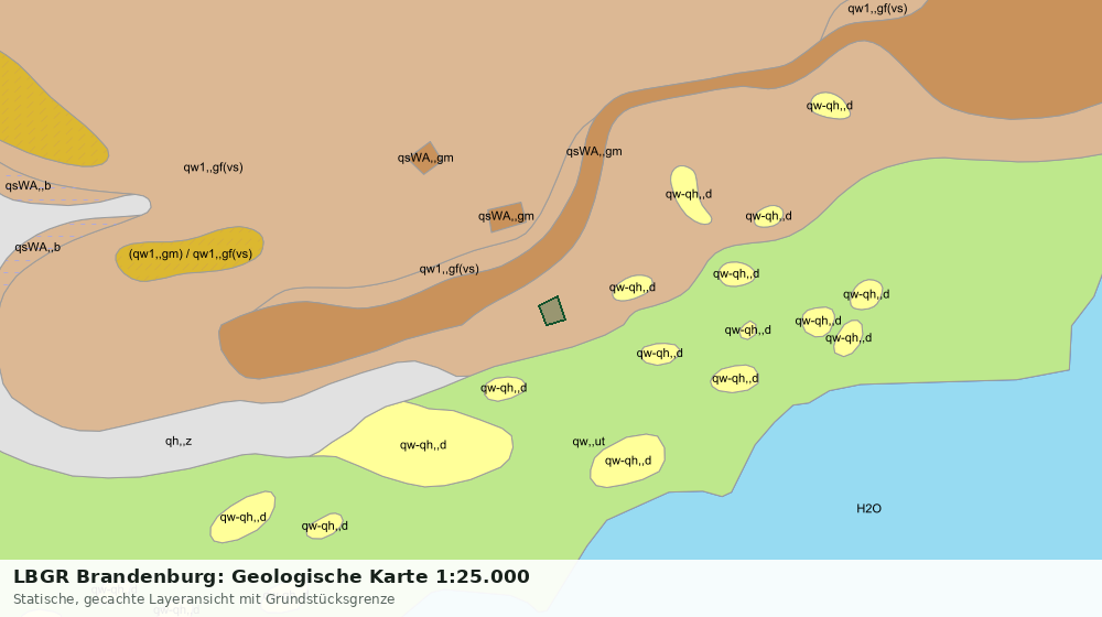 Statische Kartenansicht: LBGR Brandenburg: Geologische Karte 1:25.000