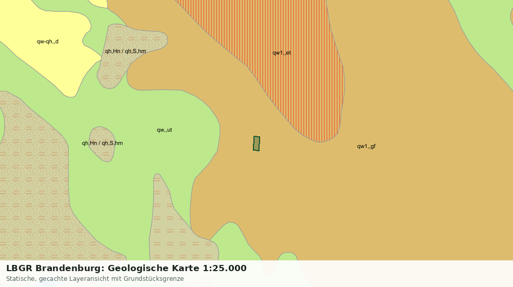 Statische Kartenansicht: LBGR Brandenburg: Geologische Karte 1:25.000