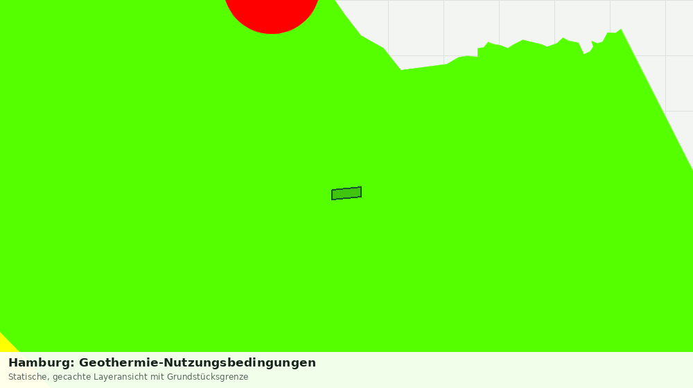 Statische Kartenansicht: Hamburg: Geothermie-Nutzungsbedingungen