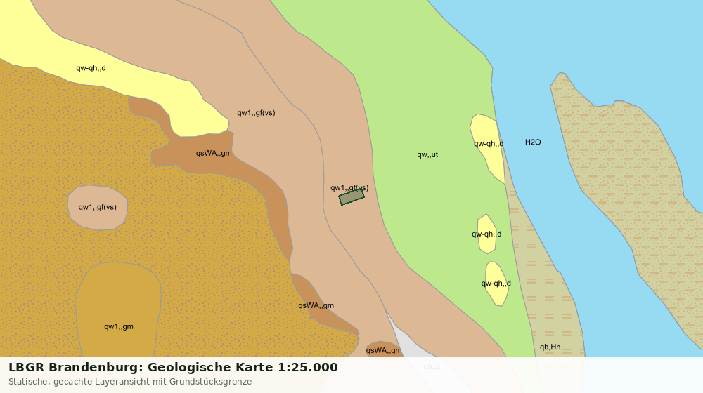 Statische Kartenansicht: LBGR Brandenburg: Geologische Karte 1:25.000