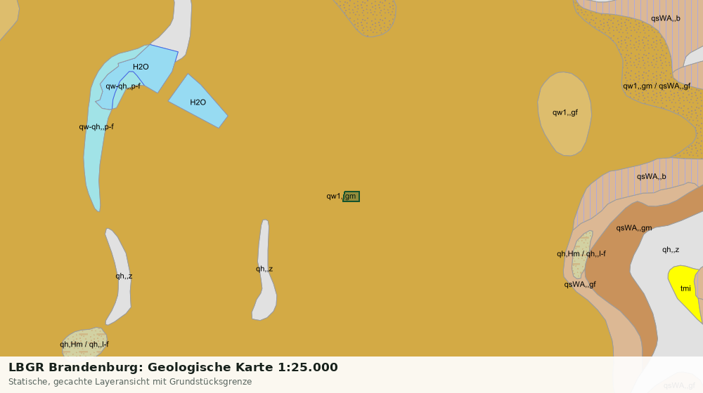 Statische Kartenansicht: LBGR Brandenburg: Geologische Karte 1:25.000