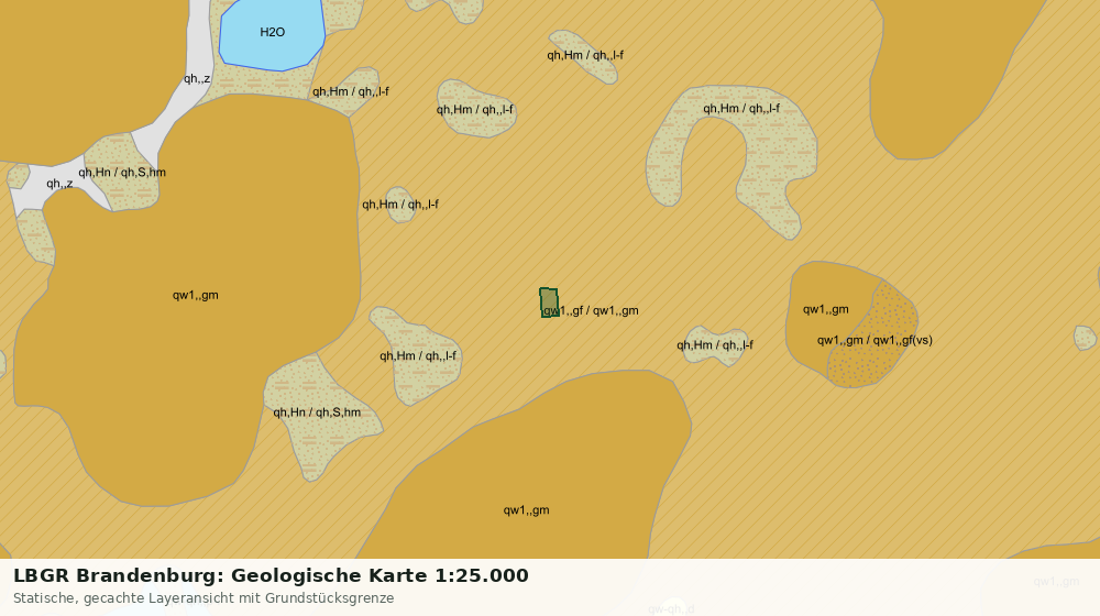 Statische Kartenansicht: LBGR Brandenburg: Geologische Karte 1:25.000