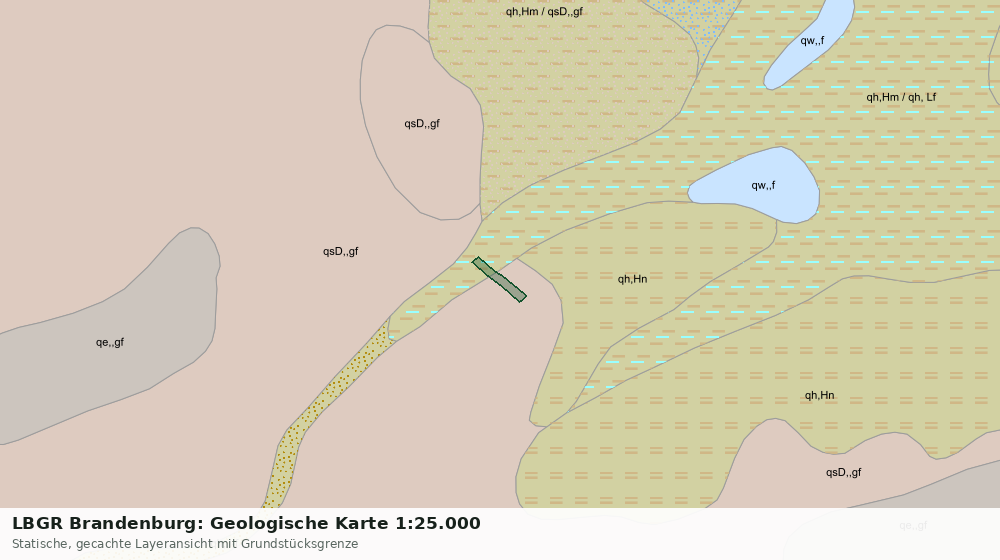 Statische Kartenansicht: LBGR Brandenburg: Geologische Karte 1:25.000