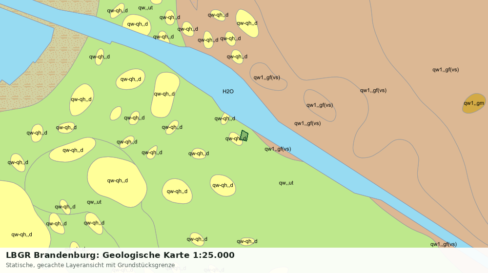 Statische Kartenansicht: LBGR Brandenburg: Geologische Karte 1:25.000