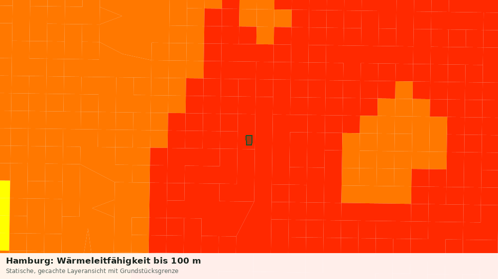 Statische Kartenansicht: Hamburg: Wärmeleitfähigkeit bis 100 m