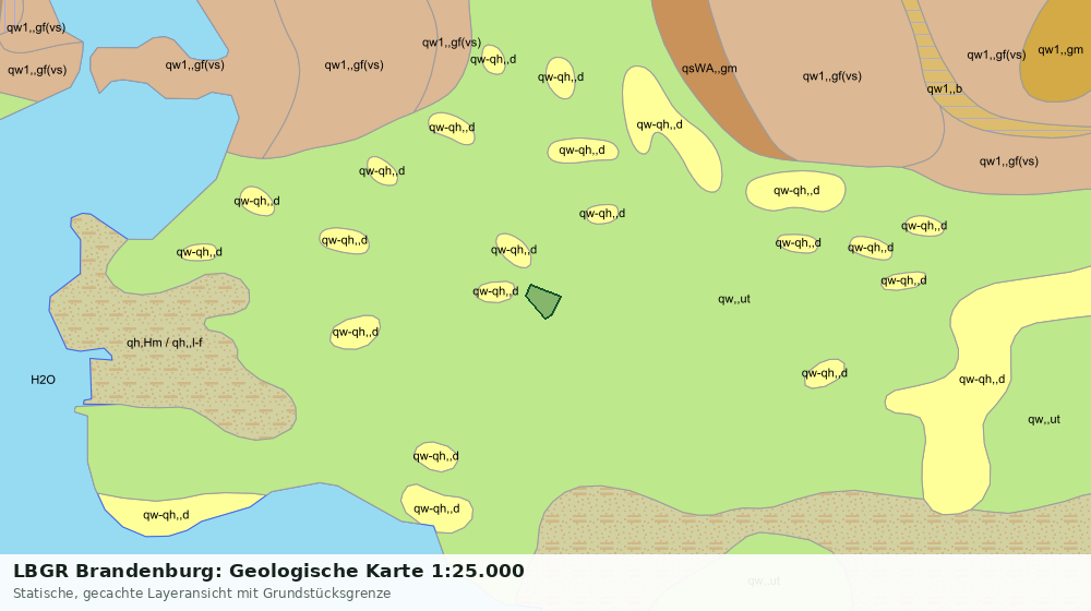 Statische Kartenansicht: LBGR Brandenburg: Geologische Karte 1:25.000