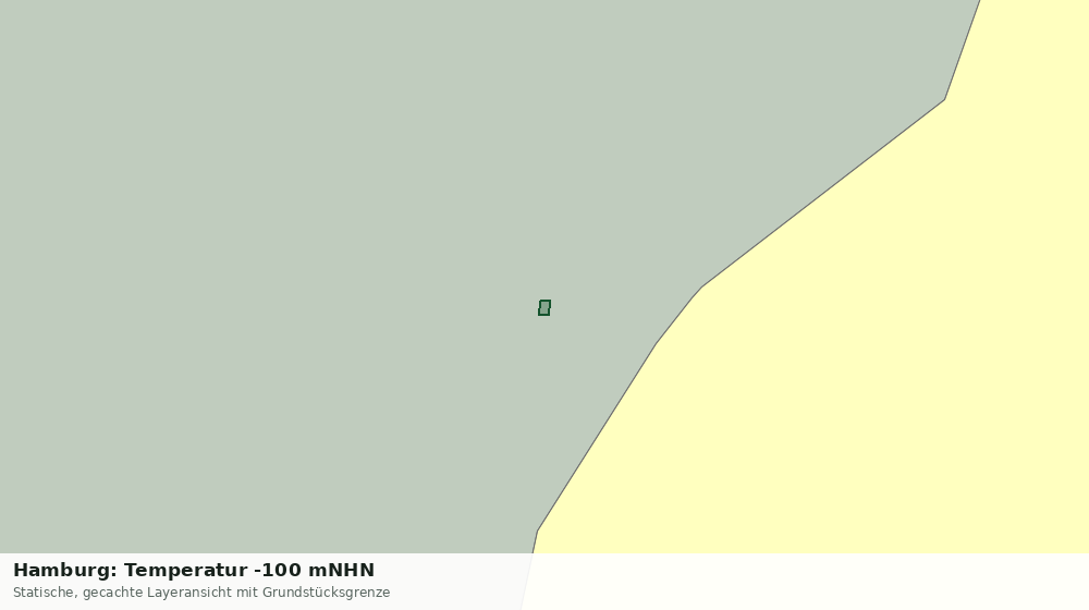 Statische Kartenansicht: Hamburg: Temperatur -100 mNHN