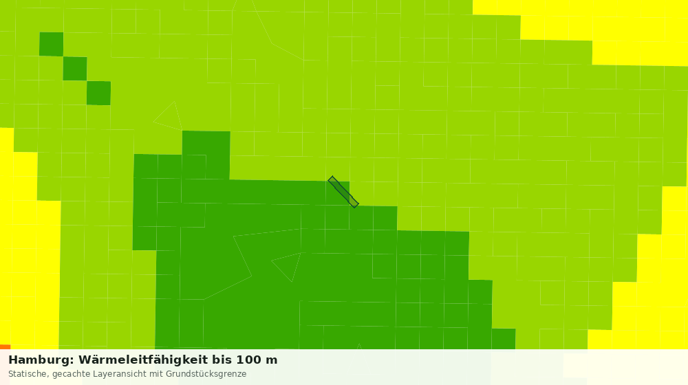 Statische Kartenansicht: Hamburg: Wärmeleitfähigkeit bis 100 m