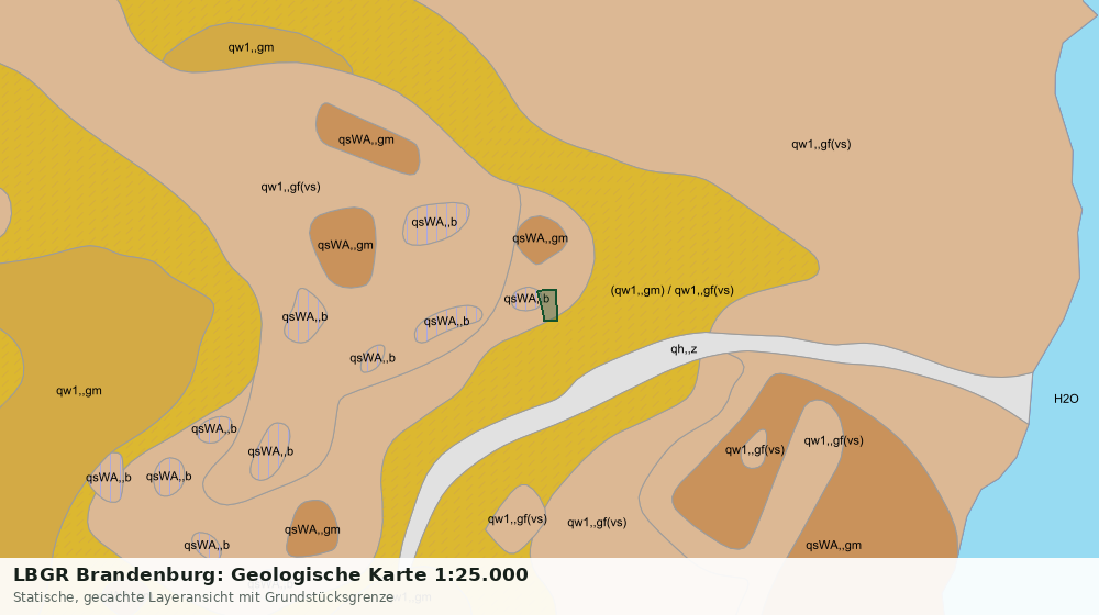 Statische Kartenansicht: LBGR Brandenburg: Geologische Karte 1:25.000