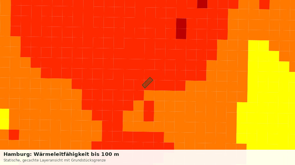 Statische Kartenansicht: Hamburg: Wärmeleitfähigkeit bis 100 m