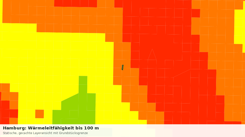 Statische Kartenansicht: Hamburg: Wärmeleitfähigkeit bis 100 m