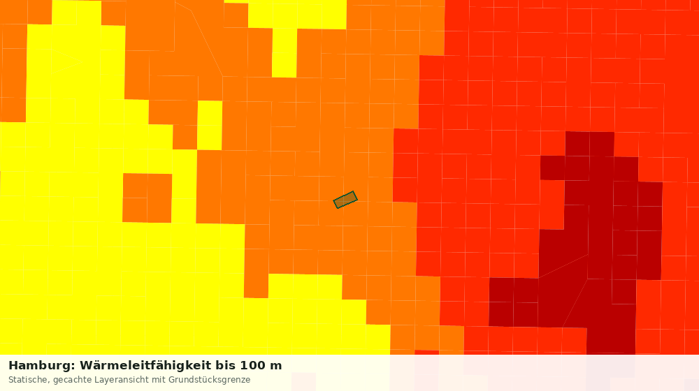 Statische Kartenansicht: Hamburg: Wärmeleitfähigkeit bis 100 m