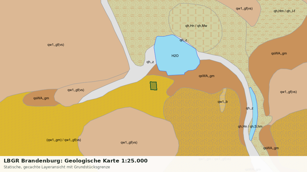 Statische Kartenansicht: LBGR Brandenburg: Geologische Karte 1:25.000