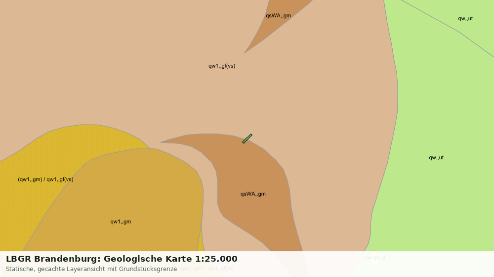 Statische Kartenansicht: LBGR Brandenburg: Geologische Karte 1:25.000