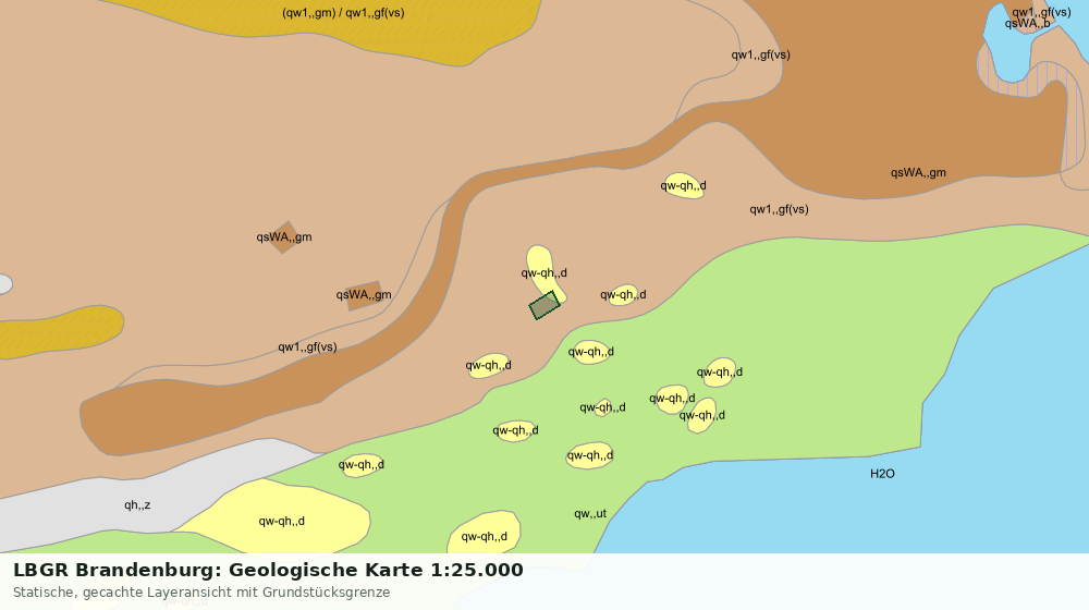 Statische Kartenansicht: LBGR Brandenburg: Geologische Karte 1:25.000