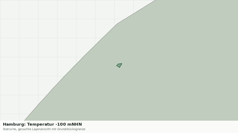 Statische Kartenansicht: Hamburg: Temperatur -100 mNHN