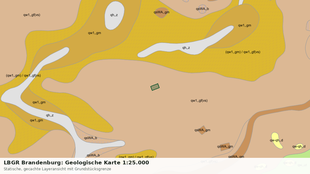 Statische Kartenansicht: LBGR Brandenburg: Geologische Karte 1:25.000