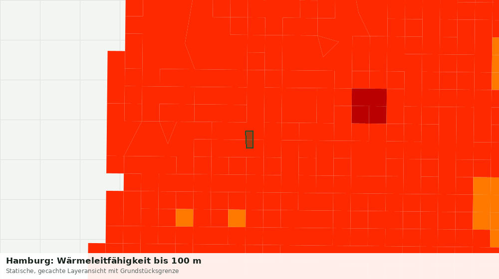 Statische Kartenansicht: Hamburg: Wärmeleitfähigkeit bis 100 m